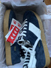卡帕（Kappa）官方背靠背德訓鞋男女鞋情侶同款復古低幫板鞋百搭休閑鞋藍黑白43 曬單實(shí)拍圖