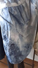 啄木鳥(niǎo)（TUCANO）亞麻連衣裙出口法國品牌女裝森系印花苧麻長(cháng)袍五分袖棉麻裙子 水墨蘭色 2XL【建議140-160斤】 曬單實(shí)拍圖