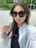 MITHAOL KUSC偏光墨鏡女2025新款防紫外線(xiàn)太陽(yáng)眼鏡女開(kāi)車(chē)騎行遮陽(yáng)鏡GM墨鏡 亮黑框黑灰片 【輕奢時(shí)尚百搭風(fēng)】抗UV400 曬單實(shí)拍圖