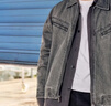 Levi's李維斯25年秋冬新款男士美式復古水洗做舊休閑牛仔夾克外套 墨灰 2XL 曬單實(shí)拍圖