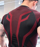 Monster Guardians健身衣男 馬年限定一體編織四維拉伸5A抗菌吸濕速干輕薄緊身衣 Black&Red 黑紅 XL 曬單實(shí)拍圖