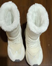 駱駝（CAMEL）高幫加絨休閑女鞋厚底耐磨雪地靴子 X24C09L7607 象牙白 37 曬單實(shí)拍圖
