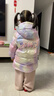 迪士尼（Disney）新國標兒童羽絨服外套2025冬季新款連帽炫彩中長(cháng)款洋氣上衣服童裝 紫色 90白鴨絨 均碼 110cm 曬單實(shí)拍圖