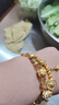中國黃金祥瑞貔貅黃水晶手鏈女和田玉手串新年情人節禮物送女友老婆生日 和田玉貔貅黃水晶手串【今/次日達】 曬單實(shí)拍圖