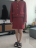 香影張予曦同款紅色小香風(fēng)套裝女2026春裝新款裙子千金風(fēng)新年戰袍 外套+半身裙套裝 S 曬單實(shí)拍圖