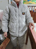 TSGS珊瑚絨睡衣女冬季加厚套裝三層夾棉衣男士保暖巨厚法蘭絨家居服 灰色 男女同款 XL 建議身高165內體重105-125斤 曬單實(shí)拍圖