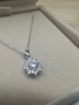 凱麗?，F貨豪華群鑲項鏈培育鉆石吊墜白金鉑金鎖骨鏈真鉆克拉禮物送女友 18K金鑲純育系列【30分DE/VS/VG】 【不含鏈，送925銀鏈 | 國檢證】 曬單實(shí)拍圖