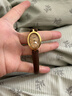 西普尼金表（HIPINE）手表女新款橢圓表金表女防水石英表黃金表輕奢純金999生日禮物 【小金豆-黑帶】金重1g+ 曬單實(shí)拍圖