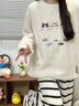 另塵珊瑚絨睡衣女款秋冬季可愛(ài)貓咪加絨加厚保暖長(cháng)袖半邊絨家居服套裝 T0783 小魚(yú)小貓 2XL 曬單實(shí)拍圖
