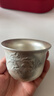 甲牛輕奢 銀杯子999純銀主人杯瓷鎏銀大號單杯加厚酒杯養生復古茶盞 全鎏銀仙鶴延年反口150ml-禮盒裝 曬單實(shí)拍圖