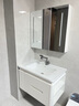 星錫浴室柜陶瓷一體盆簡(jiǎn)約風(fēng)廣東洗手盆柜組合一體盆衛生間洗漱臺一體 智能全鏡鏡柜-D37/珍珠白 80CM-雙抽一門(mén) 曬單實(shí)拍圖