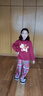 女童加絨紅色衛衣套裝2026新年冬裝大童格子闊腿褲女孩本命年衣服 紅色套裝 140 曬單實(shí)拍圖