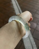 緬甸冰種飄花翡翠手鐲緬甸冰透水潤圓條玉鐲翡翠處理葉子吊墜套裝 53尺寸手鐲單個(gè)帶禮盒 曬單實(shí)拍圖