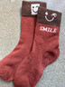 襪子女毛圈加厚加絨保暖中筒襪字母笑臉韓版甜美秋冬季毛巾襪睡眠 【隨機色-活動(dòng)專(zhuān)享】 1雙 均碼 曬單實(shí)拍圖