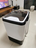 揚子小型迷你洗衣機半自動(dòng)單桶筒家用嬰兒童宿舍租房 揚子8KG方桶藍光款【黑白配】 曬單實(shí)拍圖
