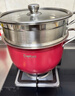 Debo德鉑拉斐爾不銹鋼蒸鍋湯鍋一鍋多用大容量不挑爐灶26cm 紅色 2層 26cm 曬單實(shí)拍圖
