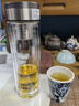 蘇泊爾（SUPOR）玻璃杯茶水分離泡茶杯男士高檔磁吸雙層隔熱杯子禮盒送禮2026新款 400ml禮盒裝【茶水分離+抗菌茶濾】杯刷禮袋 曬單實(shí)拍圖