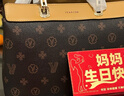 意爾康大容量托特包復古印花媽媽軟面單肩斜挎女士手提包新年情人節禮物 曬單實(shí)拍圖