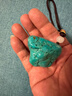 泰妃格湖北十堰原礦天.然綠松石隨形吊墜原石手把件男女款吊墜項鏈掛件 件 50g 曬單實(shí)拍圖