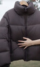 雅鹿短款泡芙羽絨服女2025冬新款休閑外套立領(lǐng)蓬松保暖百搭時(shí)尚面包服 曬單實(shí)拍圖