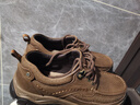 駱駝牌 休閑皮鞋壓花紋牛皮男士工裝大頭鞋爸爸鞋 P15A307021 咖啡 41 曬單實(shí)拍圖