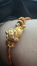 六桂福珠寶黃金轉運珠5D硬金琺瑯手鏈手串新年禮物加菲貓家族聯(lián)名IP送女友 約1.2g【配手繩】 曬單實(shí)拍圖