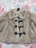 Fabrique米色漸變仿狐貍毛大翻領(lǐng)牛角扣短款皮草外套2025冬季 米白 XS 曬單實(shí)拍圖