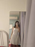 妙奕嘉連衣裙裙子白色吊帶裙夏天女2025年新款女裝純欲顯瘦遮肚子小個(gè)子 【短款】白色吊帶連衣裙 M 【建議100-110斤】 曬單實(shí)拍圖