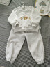 貝肽斯女童衛衣套裝春夏季新款嬰兒衣服寶寶束腳褲兩件套童裝 灰色 【母嬰A類(lèi) 透氣不悶】 90 cm 曬單實(shí)拍圖