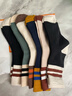 莫代爾100%純棉襪子男秋冬季10A抑菌透氣長(cháng)襪雙針耐磨撞色新疆棉襪6雙裝 曬單實(shí)拍圖