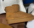 駱駝（CAMEL）雪地靴女簡(jiǎn)約厚底棉鞋百搭加絨加厚保暖靴 L24W275721 駝色 38  曬單實(shí)拍圖