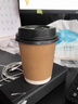 云蕾一次性咖啡杯加厚防燙外賣(mài)帶蓋熱飲杯奶茶杯帶杯套400ML*20套 曬單實(shí)拍圖