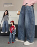 LUSON陳大豬 女童牛仔褲2025秋季新款休閑彎刀褲兒童寬松褲子 曬單實(shí)拍圖