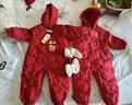 巴拉巴拉嬰兒連體衣羽絨服寶寶男童女童2025新款冬裝外出哈衣爬服造型拜年 曬單實(shí)拍圖