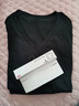 優(yōu)衣庫男裝女裝快干V領(lǐng)T恤/短袖484845 09 黑色 L 曬單實(shí)拍圖
