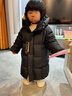 巴布豆（BOBDOG）正品金標兒童羽絨服中長款男女童裝2025新款6-15歲中大童保暖外套 深咖色 【兒童成人皆可穿】 120 推薦【身高100-110cm】 曬單實拍圖