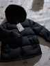 保姆鵝 兒童羽絨服寶寶短款加厚白鴨絨外套男童女童保暖防風(fēng)冬[NG2637] 黑 130 曬單實(shí)拍圖