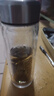 京東京造雙層加厚玻璃杯 無(wú)鉛高硼硅帶茶隔水杯304茶隔泡茶杯男士360mL 曬單實(shí)拍圖
