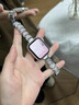 戴界適用Applewatchs11手表表帶新款s10細款金屬滿(mǎn)鉆鏈條series9表帶蘋(píng)果手表專(zhuān)用ins精致氣質(zhì)se3秋季 玫瑰金【滿(mǎn)鉆款】 適用:蘋(píng)果S11【42mm】 曬單實(shí)拍圖