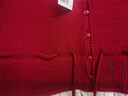 森馬（Semir）騏驥紅色毛衣女短款假兩件上衣26新蕾絲下擺兩穿內搭109126106001 曬單實(shí)拍圖