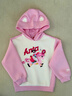 安踏兒童衛衣女小童裝26新年款紅色小馬印花可愛(ài)連帽套頭衫362619723S 櫻落粉-1 110 曬單實(shí)拍圖