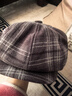 Radinka2026春秋新款兒童帽子防風(fēng)貝雷帽英倫復古男女童報童帽八角帽QNF 格子款咖啡色 50-53CM(建議4歲-12歲) 曬單實(shí)拍圖