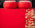 新款描金茶葉罐通用茶葉包裝禮品密封罐防潮茶缸陶瓷茶罐禮盒包裝 鴻運雙罐-紅色禮盒裝 曬單實(shí)拍圖