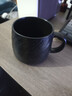 品喻（PINYU）石紋情侶馬克杯個(gè)性陶瓷大容量辦公室家用簡(jiǎn)約生日禮物500ml黑色 曬單實(shí)拍圖