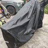 OLOME電動(dòng)車(chē)防雨罩電瓶車(chē)加厚防曬車(chē)衣踏板摩托車(chē)電車(chē)遮雨遮陽(yáng)防塵車(chē)罩 黑色【送收納袋】升級款特厚牛津布/防水防曬 L（有耳款） 曬單實(shí)拍圖