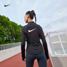 耐克女子速干跑步上衣春季印花反光NIKE TEMPO DRI-FIT HV2843 010黑/白 XL 曬單實(shí)拍圖