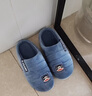 大嘴猴（paul frank）棉拖鞋男士秋冬季室內家居拖鞋毛絨保暖厚底棉鞋男款深藍290PF607 曬單實(shí)拍圖