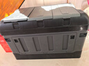 汽車(chē)后備箱收納箱車(chē)載儲物箱帶隔板側開(kāi)多功能折疊收納箱汽車(chē)用品 黑灰色-80升（隔斷款） 曬單實(shí)拍圖