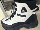 卡帕（Kappa）男鞋雪地靴子男款冬季加厚棉鞋高幫加絨保暖馬丁靴 經(jīng)典白 41 曬單實(shí)拍圖