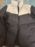 斯凱奇（Skechers）秋冬季面包服羽絨服外套男女同款撞色短款加絨保暖上衣L324U104 碳黑/0018 M 曬單實(shí)拍圖